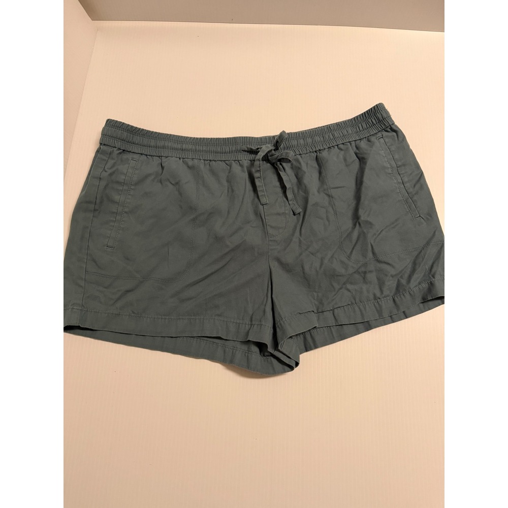 LOFT Outlet Womens XL Green Drawstring Elastic Waist Casual Pockets Shorts